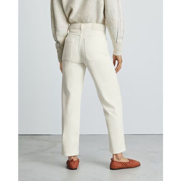 Everlane The Moleskin Way-High Pant in Canvas Beige Organic Cotton Size 16 NWT - Picture 3 of 16